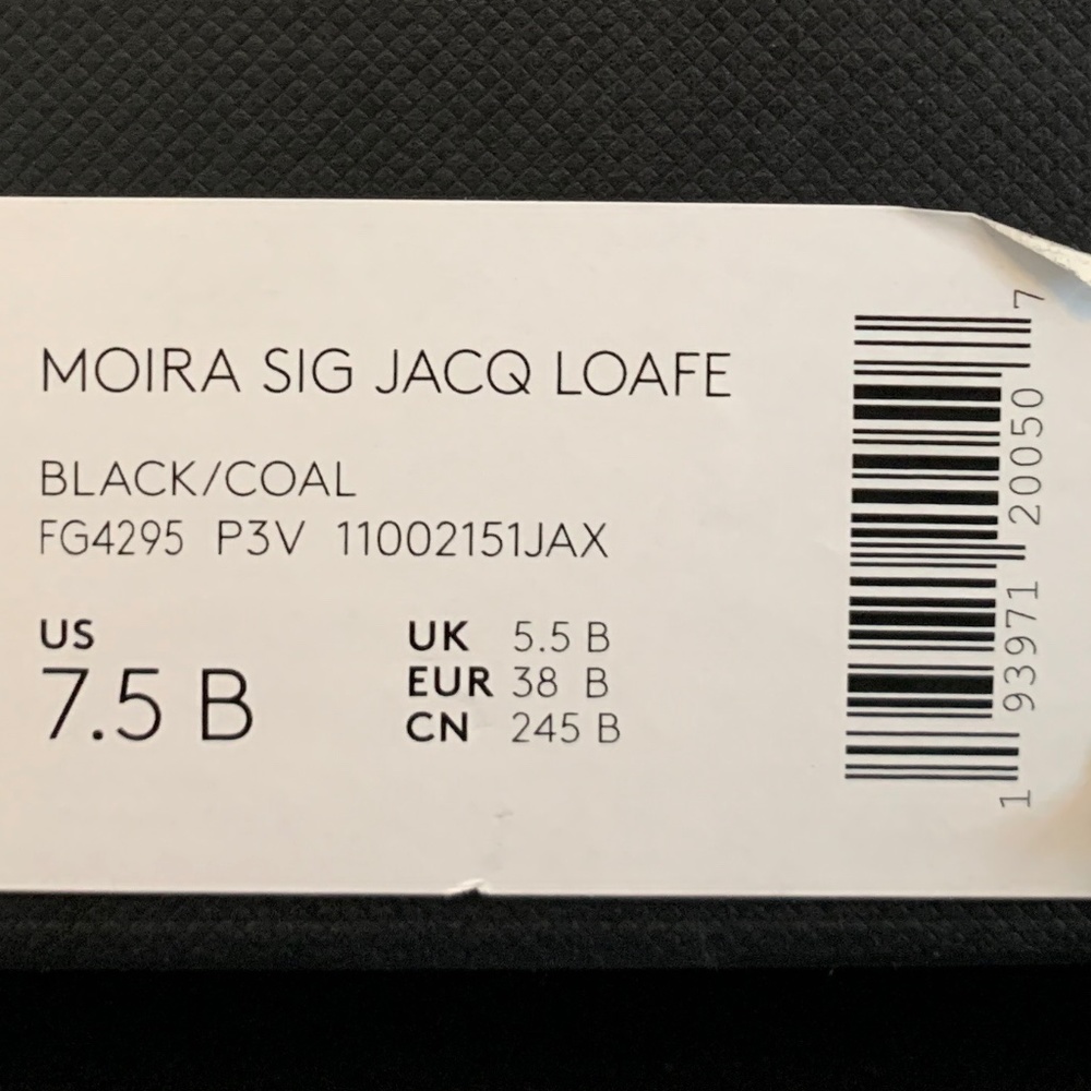 COACH MOIRA LOAFER In Signature Jacquard Black Sz 7.5 B